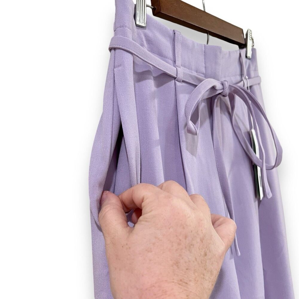 NWT Samsoe Samsoe Haven Pants S Mauve Shadow Purple Scandi Wide Leg Pleated - Picture 4 of 11